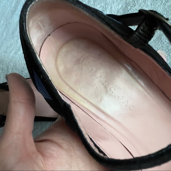 Marc Jacobs Vintage Y2K Corduroy Metallic Suede Mary Jane Pinup Heels 36.5 - Picture 15 of 17